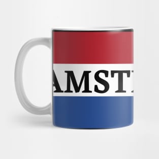 Amsterdam City in Dutch Flag Mug